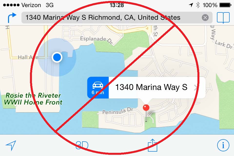 Apple Maps Wrong Directions